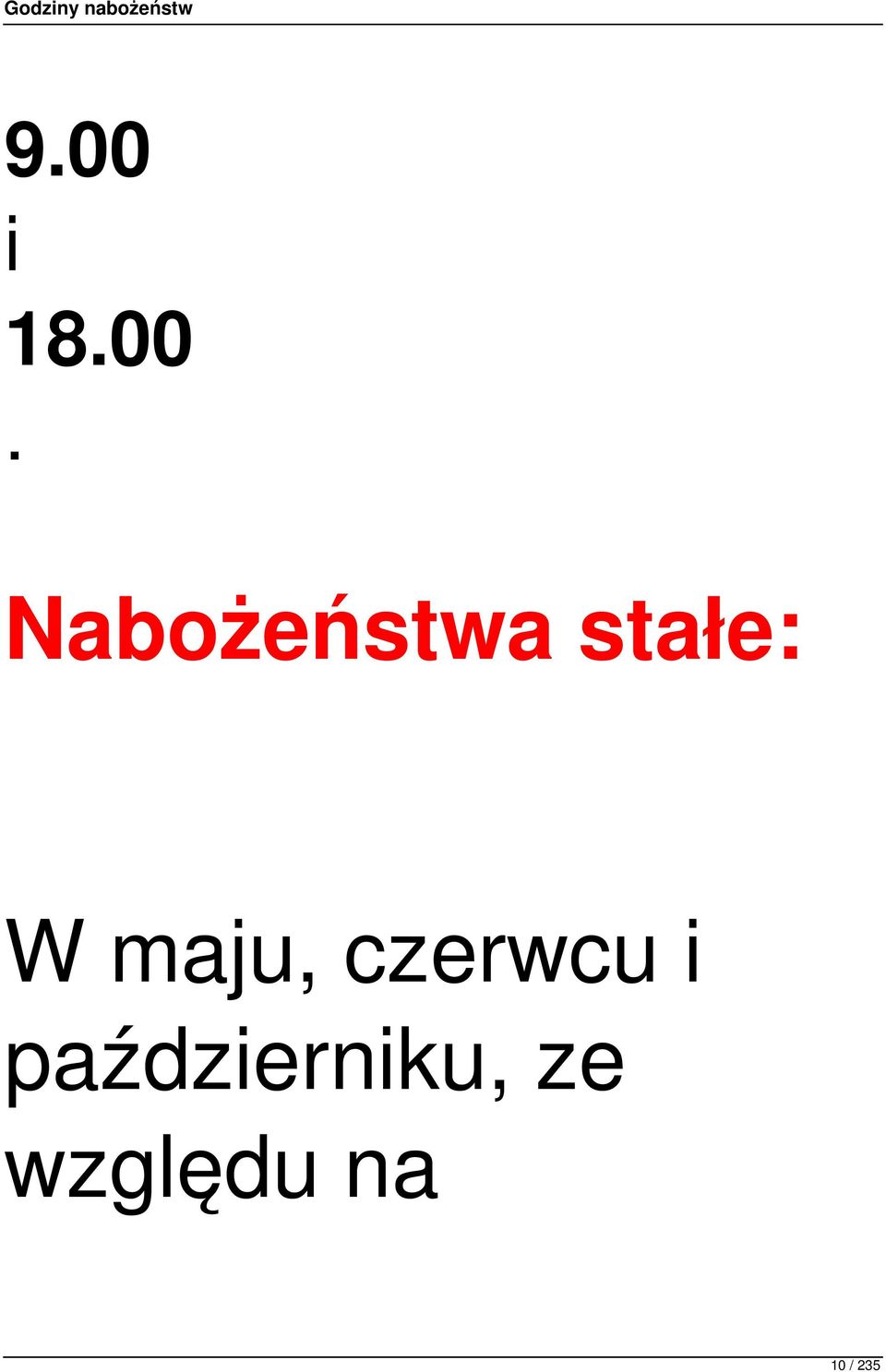 maju, czerwcu i