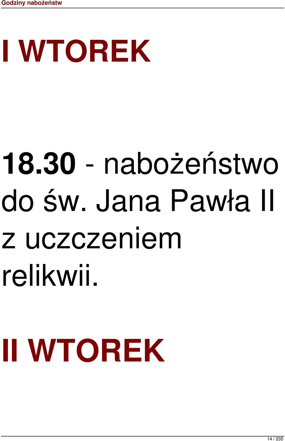 Jana Pawła II z