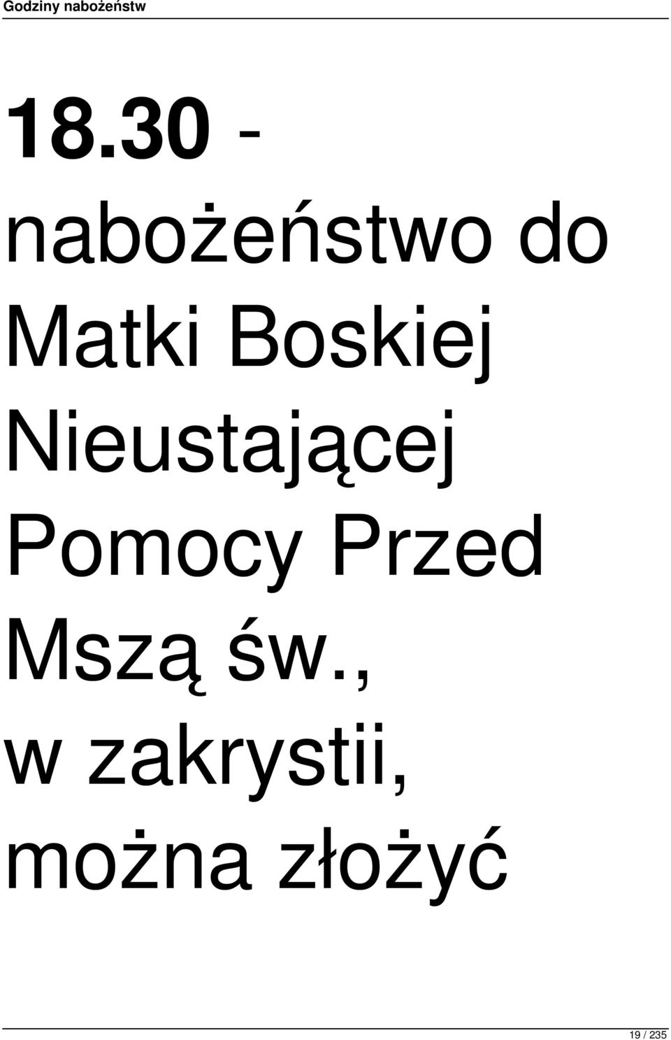 Pomocy Przed Mszą św.