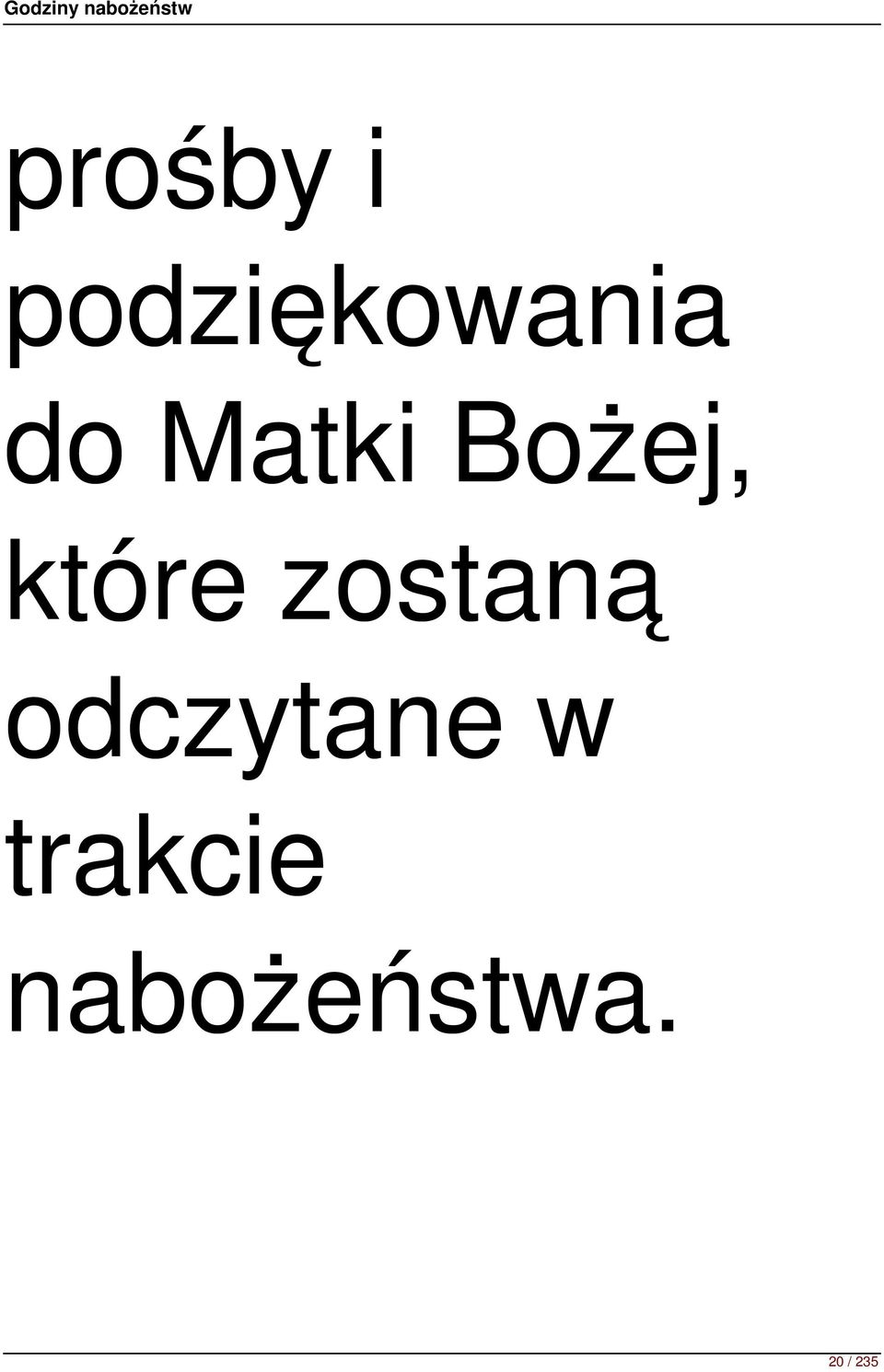 zostaną odczytane w