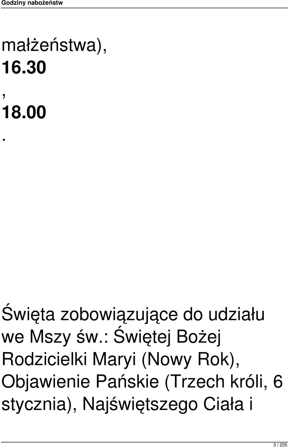 : Świętej Bożej Rodzicielki Maryi (Nowy Rok),