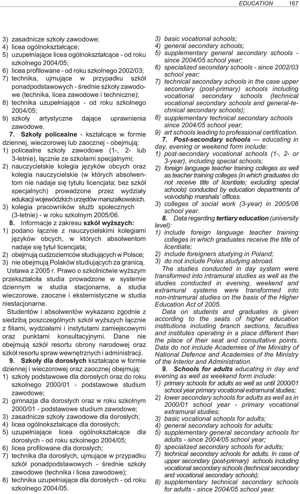 daj¹ce uprawnienia zawodowe. 7.