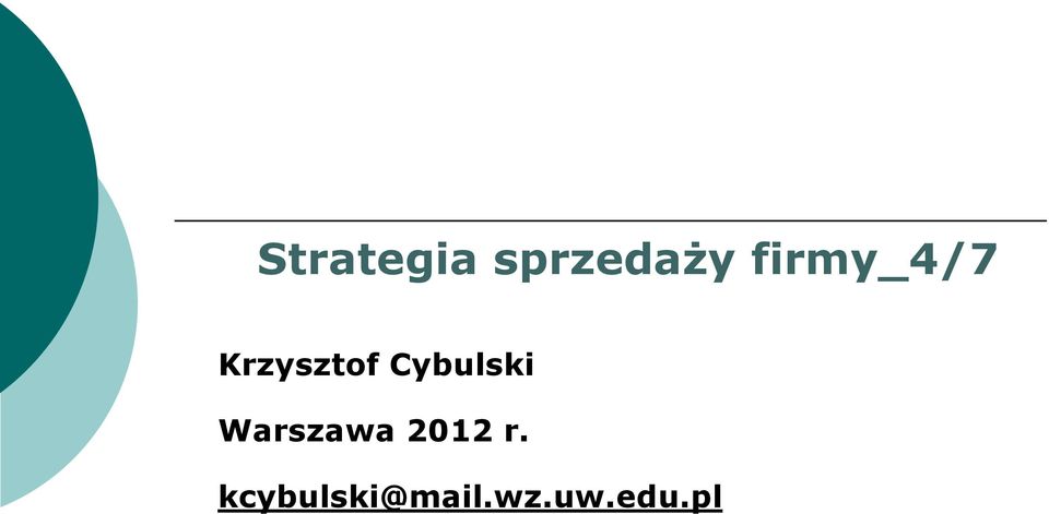 Cybulski Warszawa 2012
