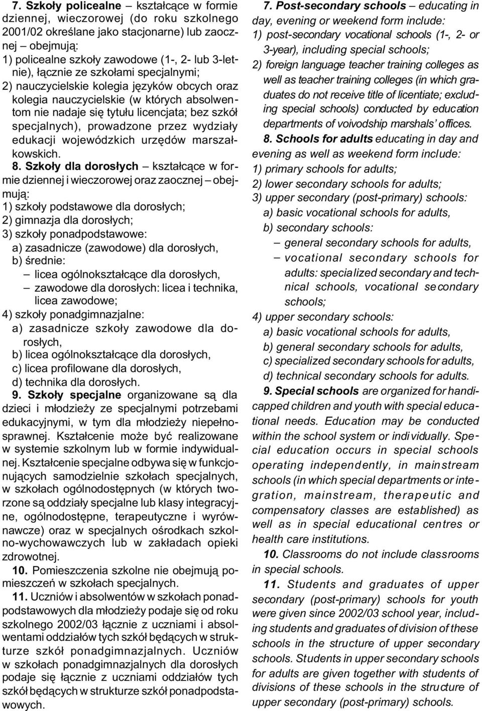 wydzia³y edukacji wojewódzkich urzêdów marsza³kowskich. 8.