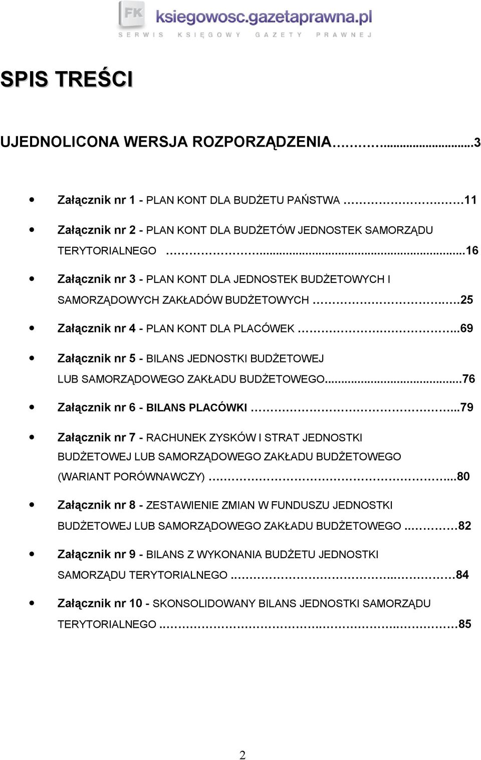 ..69 Załącznik nr 5 - BILANS JEDNOSTKI BUDŻETOWEJ LUB SAMORZĄDOWEGO ZAKŁADU BUDŻETOWEGO...76 Załącznik nr 6 - BILANS PLACÓWKI.