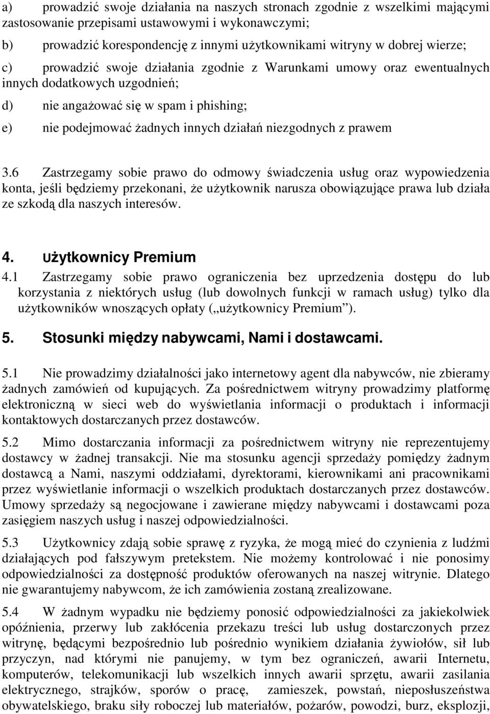 niezgodnych z prawem 3.