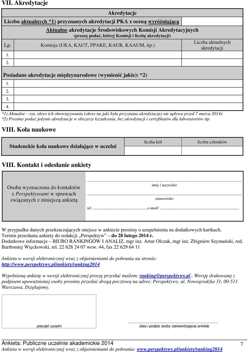 ) akredytacji Posiadane akredytacje międzynarodowe (wymienić jakie): *2) 1. 2. 3. 4. *1) Aktualne tzn.