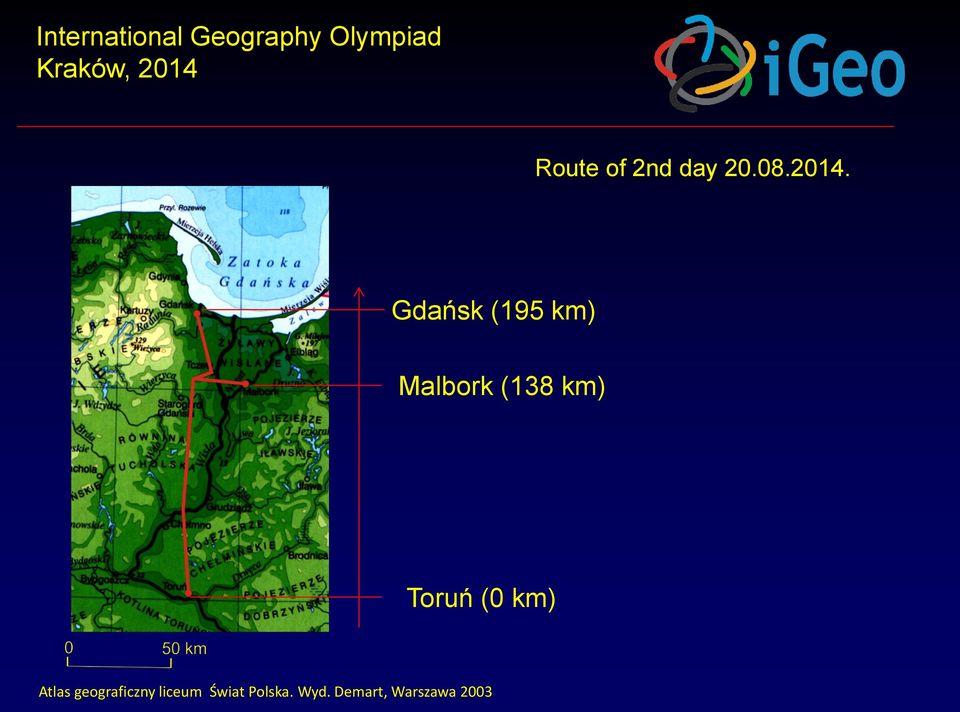 Toruń (0 km) Atlas geograficzny