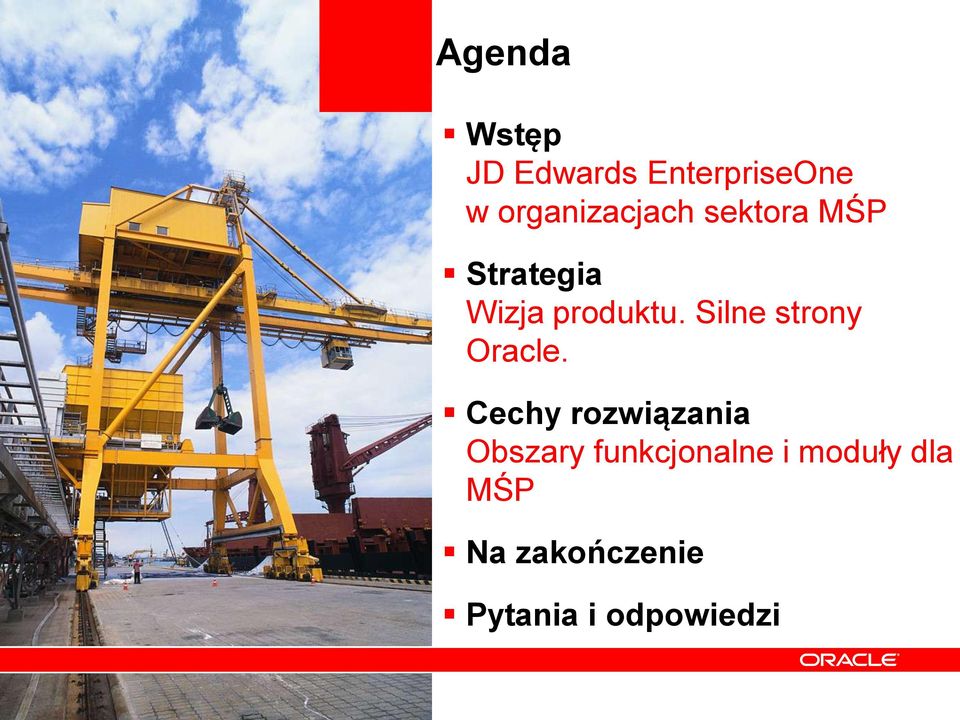 Silne strony Oracle.