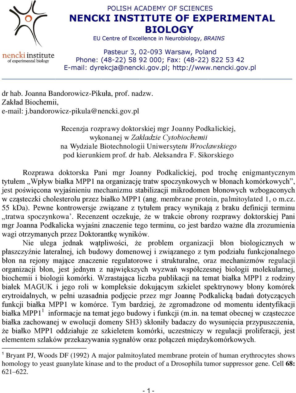 dr hab. Aleksandra F.