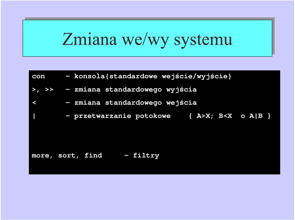 standardowego wej cia - przetwarzanie