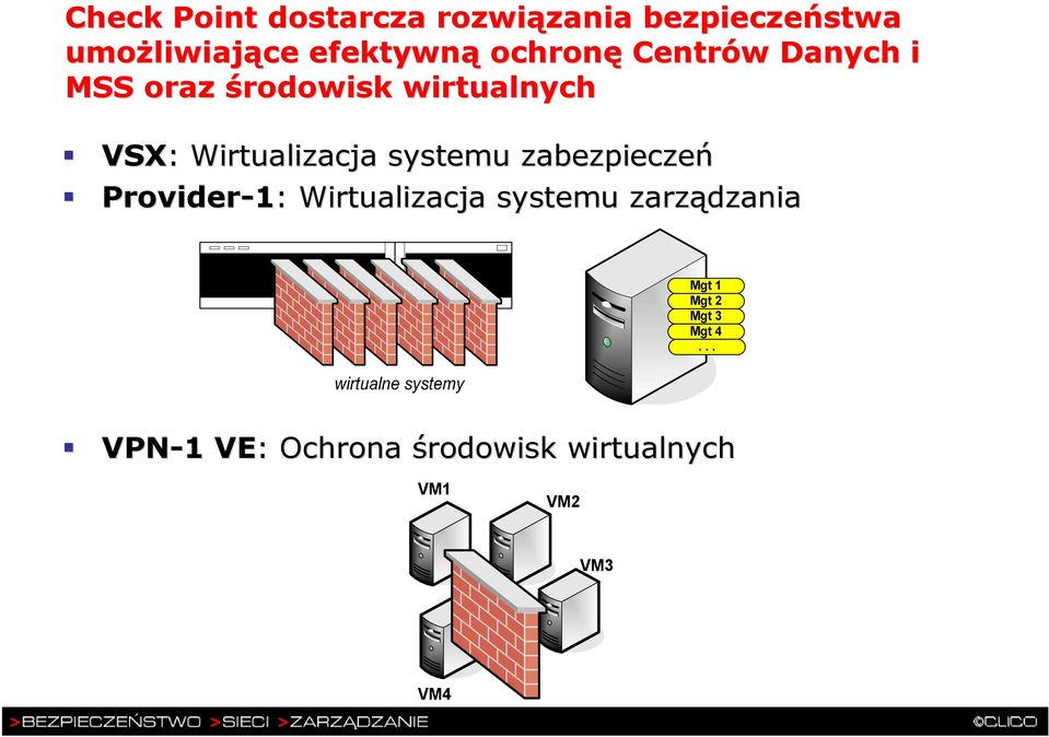 wirtualnych VSX: : Wirtualizacja systemu zabezpieczeń Provider-1: :