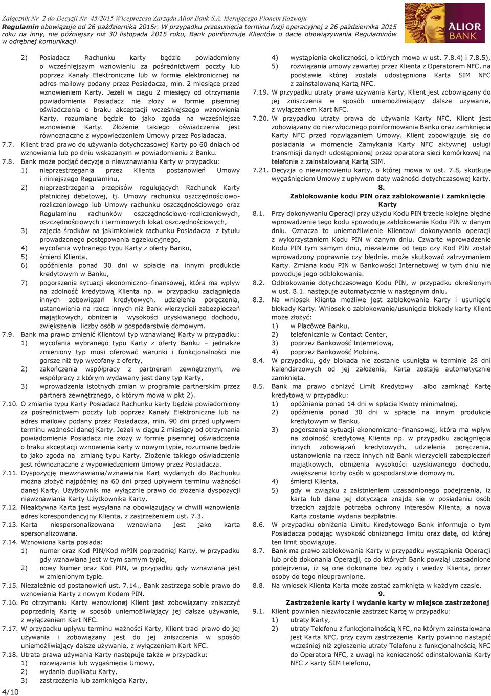 odrębnej komunikacji.