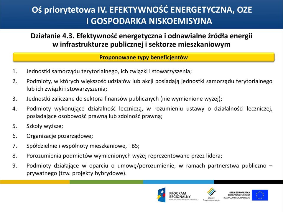 Jednostki samorządu terytorialnego, ich związki i stowarzyszenia; 2. Podmioty, w których większość udziałów lub akcji posiadają jednostki samorządu terytorialnego lub ich związki i stowarzyszenia; 3.