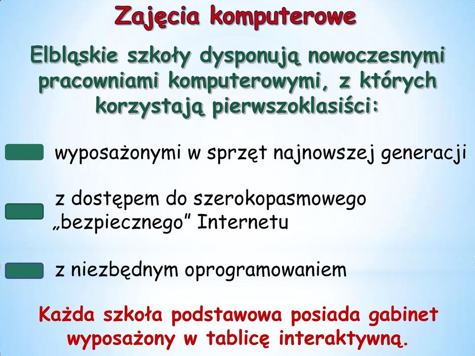 dostępem do szerokopasmowego bezpiecznego Internetu z niezbędnym