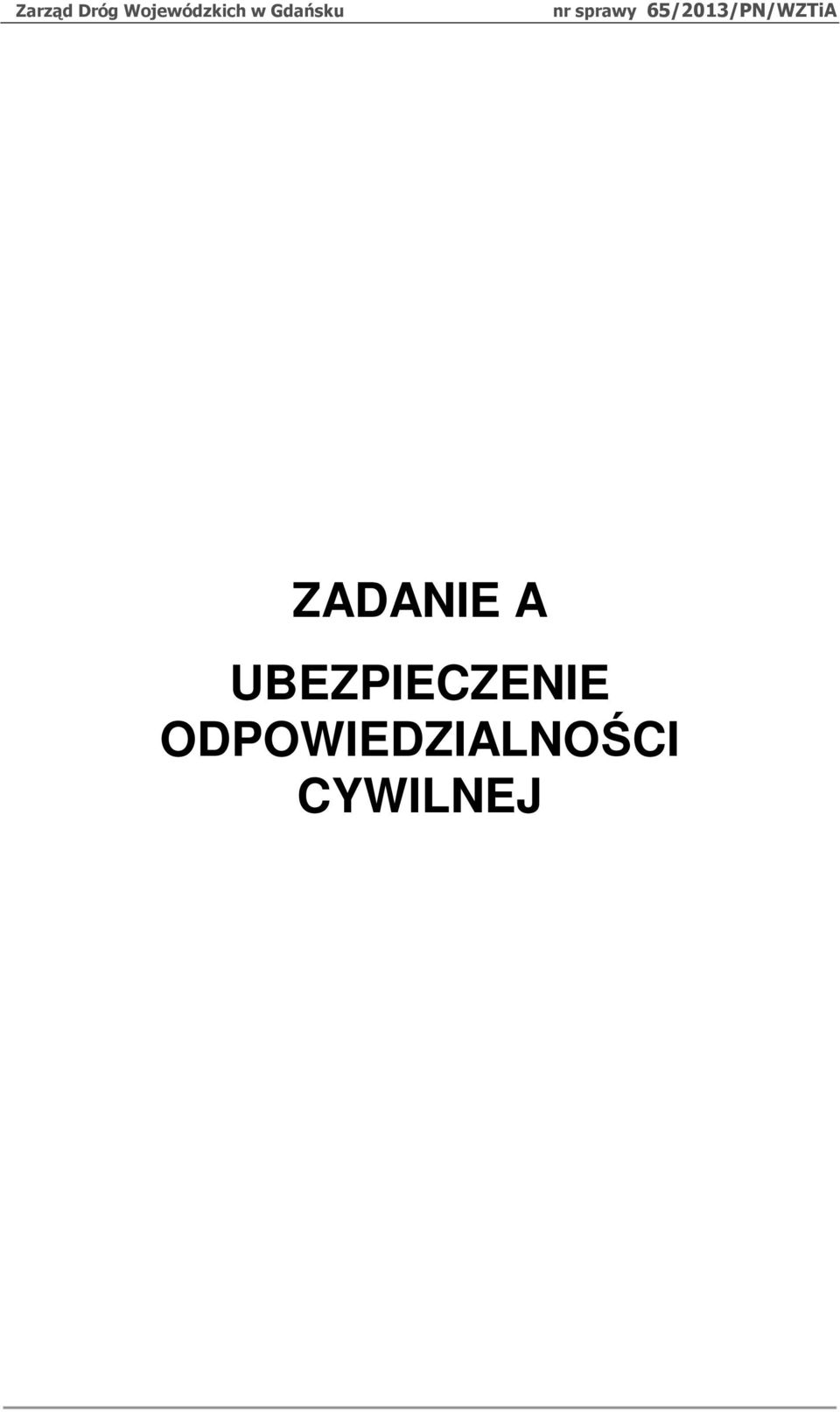 65/2013/PN/WZTiA ZADANIE A
