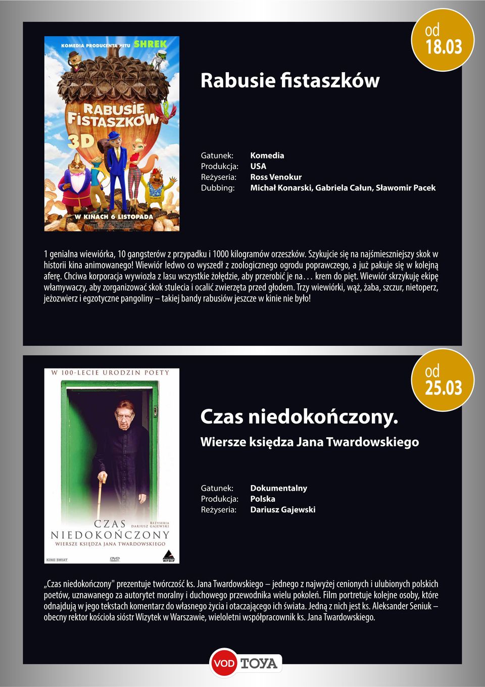 Chciwa korporacja wywiozła z lasu wszystkie żołędzie, aby przerobić je na krem do pięt. Wiewiór skrzykuję ekipę włamywaczy, aby zorganizować skok stulecia i ocalić zwierzęta przed głodem.