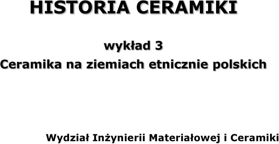 etnicznie polskich Wydział