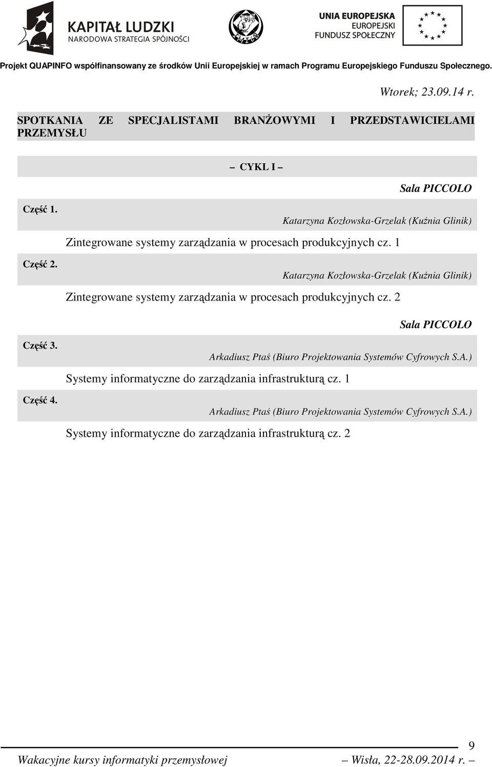 Katarzyna Kozłowska-Grzelak (Kuźnia Glinik) - Zintegrowane systemy zarządzania w procesach produkcyjnych cz. 2 - Część 3.