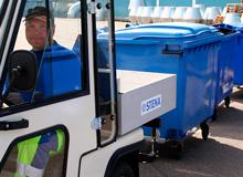 Organizacja systemu zbiórki odpadów ETAP II Transport wewnętrzny wypełnionych pojemników przy pomocy wózków widłowych i specjalistycznego