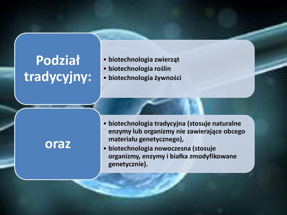 enzymy lub organizmy nie zawierające obcego materiału genetycznego),