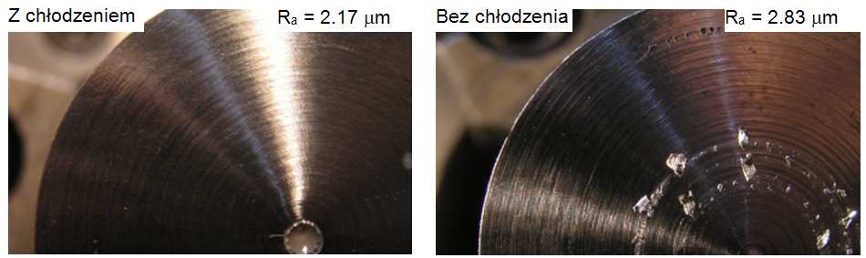 Przydatność narzędzi z płytkami samoobrotowymi do obróbki materiałów trudnoobrabialnych 57 Rys. 6.