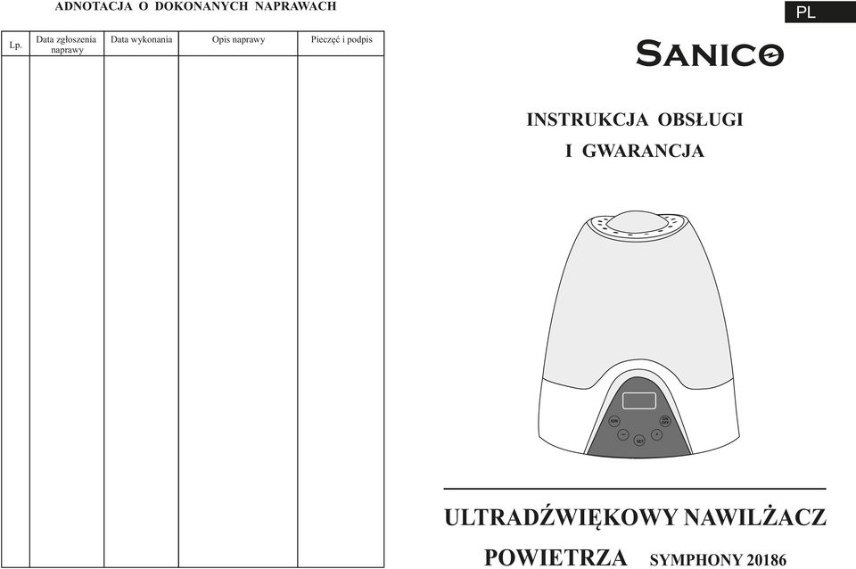 naprawy Pieczęć i podpis Sanico INSTRUKCJA