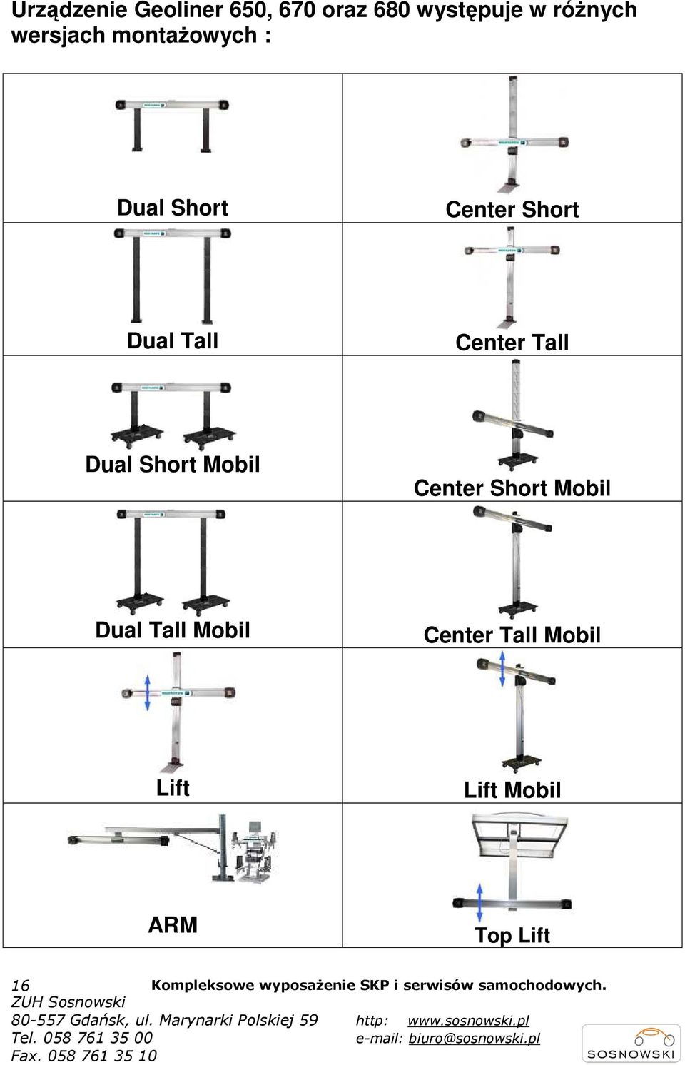 Mobil Center Short Mobil Dual Tall Mobil Center Tall Mobil Lift Lift