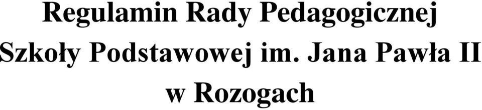 Szkoły Podstawowej