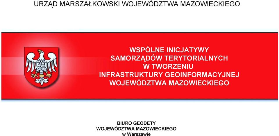 TWORZENIU INFRASTRUKTURY GEOINFORMACYJNEJ