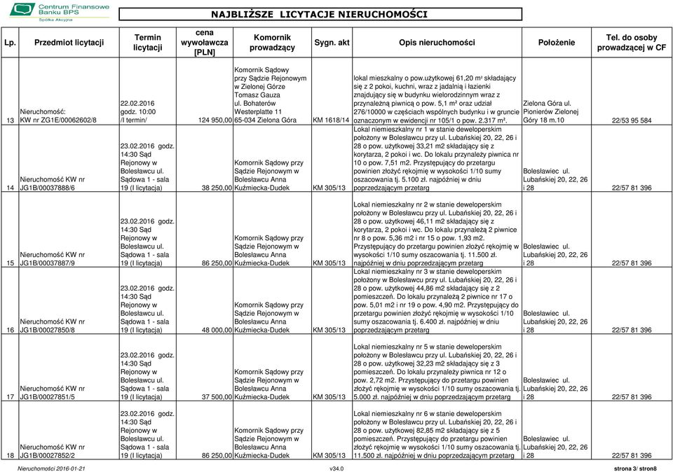 użytkowej 61,20 m² składający się z 2 pokoi, kuchni, wraz z jadalnią i łazienki znajdujący się w budynku wielorodzinnym wraz z przynależną piwnicą o pow.
