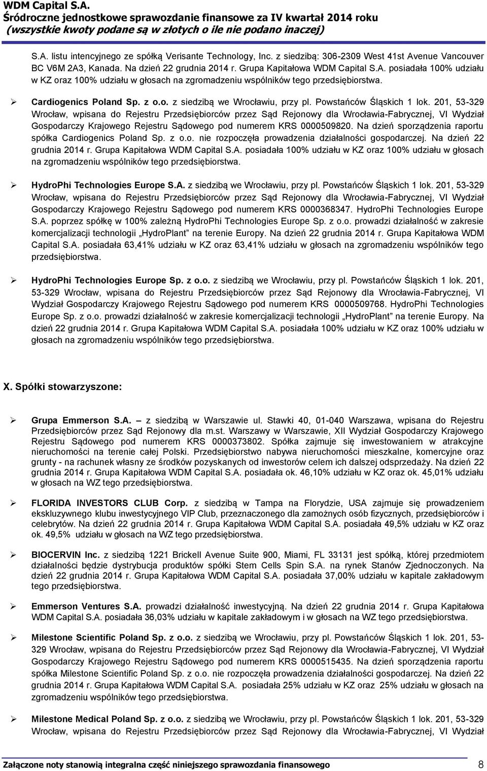 201, 53-329 Wrocław, wpisana do Rejestru Przedsiębiorców przez Sąd Rejonowy dla Wrocławia-Fabrycznej, VI Wydział Gospodarczy Krajowego Rejestru Sądowego pod numerem KRS 0000509820.