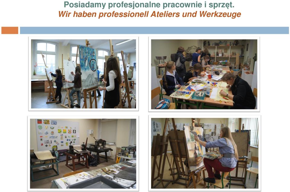 pracownie i sprzęt.