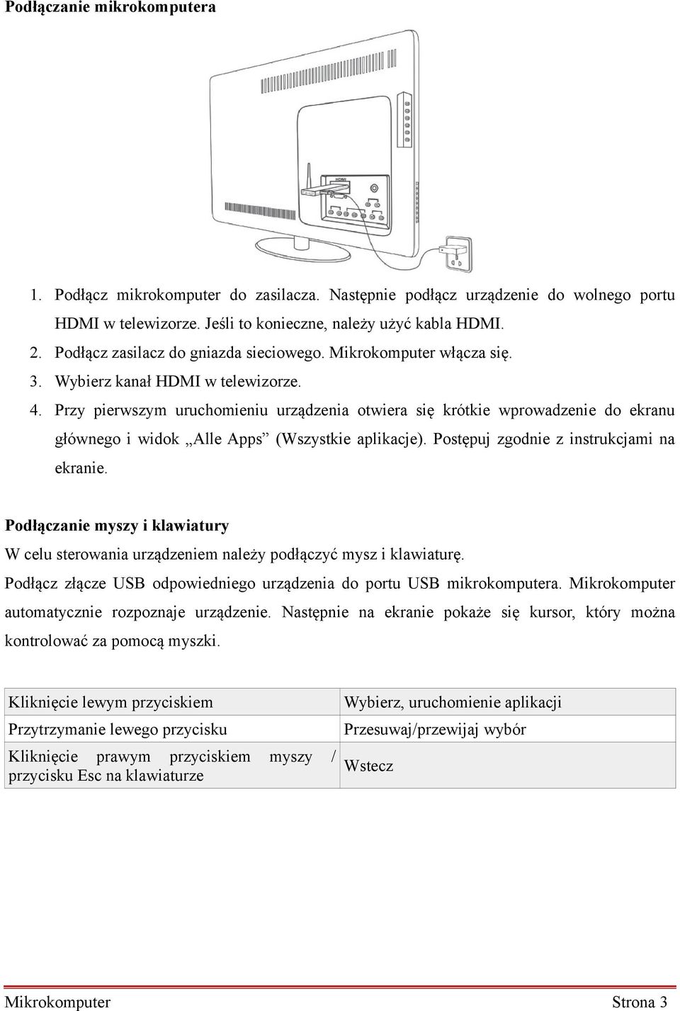 Przy pierwszym uruchomieniu urządzenia otwiera się krótkie wprowadzenie do ekranu głównego i widok Alle Apps (Wszystkie aplikacje). Postępuj zgodnie z instrukcjami na ekranie.