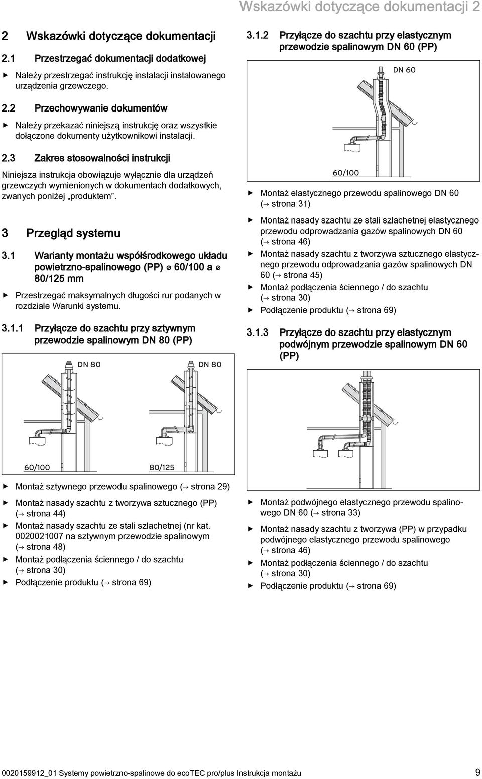 Przechowywanie dokumentów Należy przekazać niniejszą instrukcję oraz wszystkie dołączone dokumenty użytkownikowi instalacji.