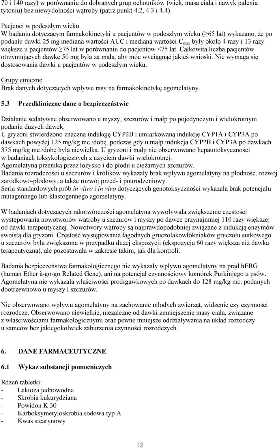 razy i 13 razy większe u pacjentów 75 lat w porównaniu do pacjentów <75 lat. Całkowita liczba pacjentów otrzymujących dawkę 50 mg była za mała, aby móc wyciągnąć jakieś wnioski.