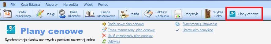 W każdym planie cenowym istnieje możliwość zmiany cen w poszczególnych dniach. Aby stworzyć plan cenowy dla danej grupy pokoi należy: 1.