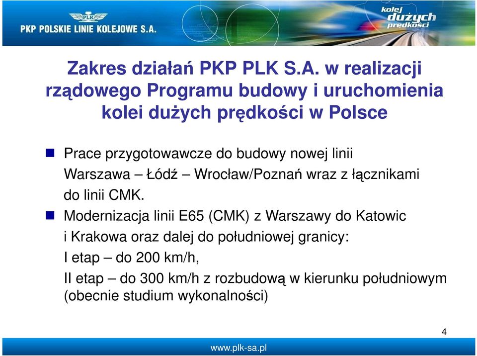 przygotowawcze do budowy nowej linii Warszawa Łódź Wrocław/Poznań wraz z łącznikami do linii CMK.