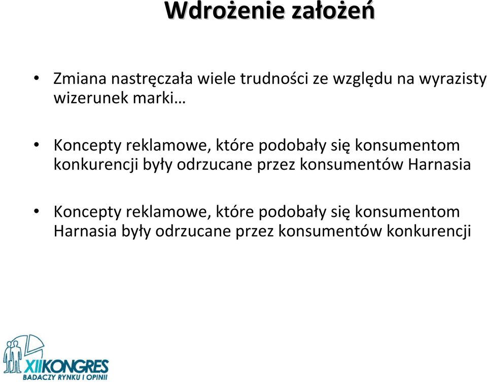 siękonsumentom konkurencji były odrzucane przez konsumentów Harnasia