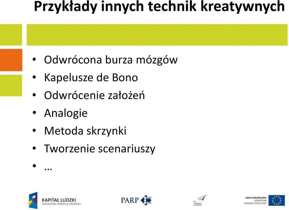 Kapelusze de Bono Odwrócenie