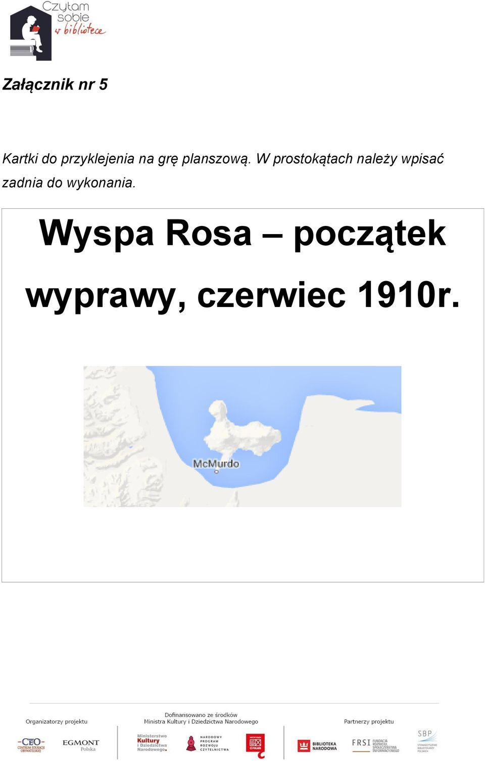 W prostokątach należy wpisać zadnia