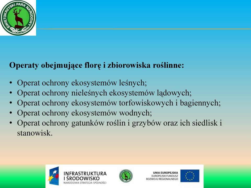 Operat ochrony ekosystemów torfowiskowych i bagiennych; Operat ochrony