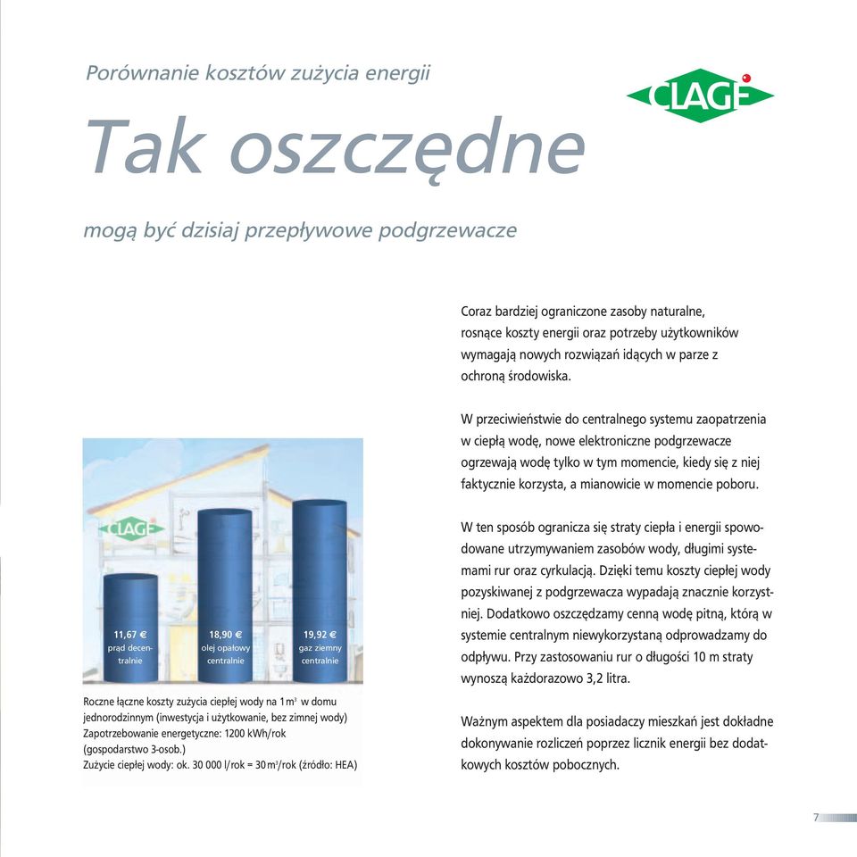 W przeciwieństwie do centralnego systemu zaopatrzenia w ciepłą wodę, nowe elektroniczne podgrzewacze ogrzewają wodę tylko w tym momencie, kiedy się z niej faktycznie korzysta, a mianowicie w momencie