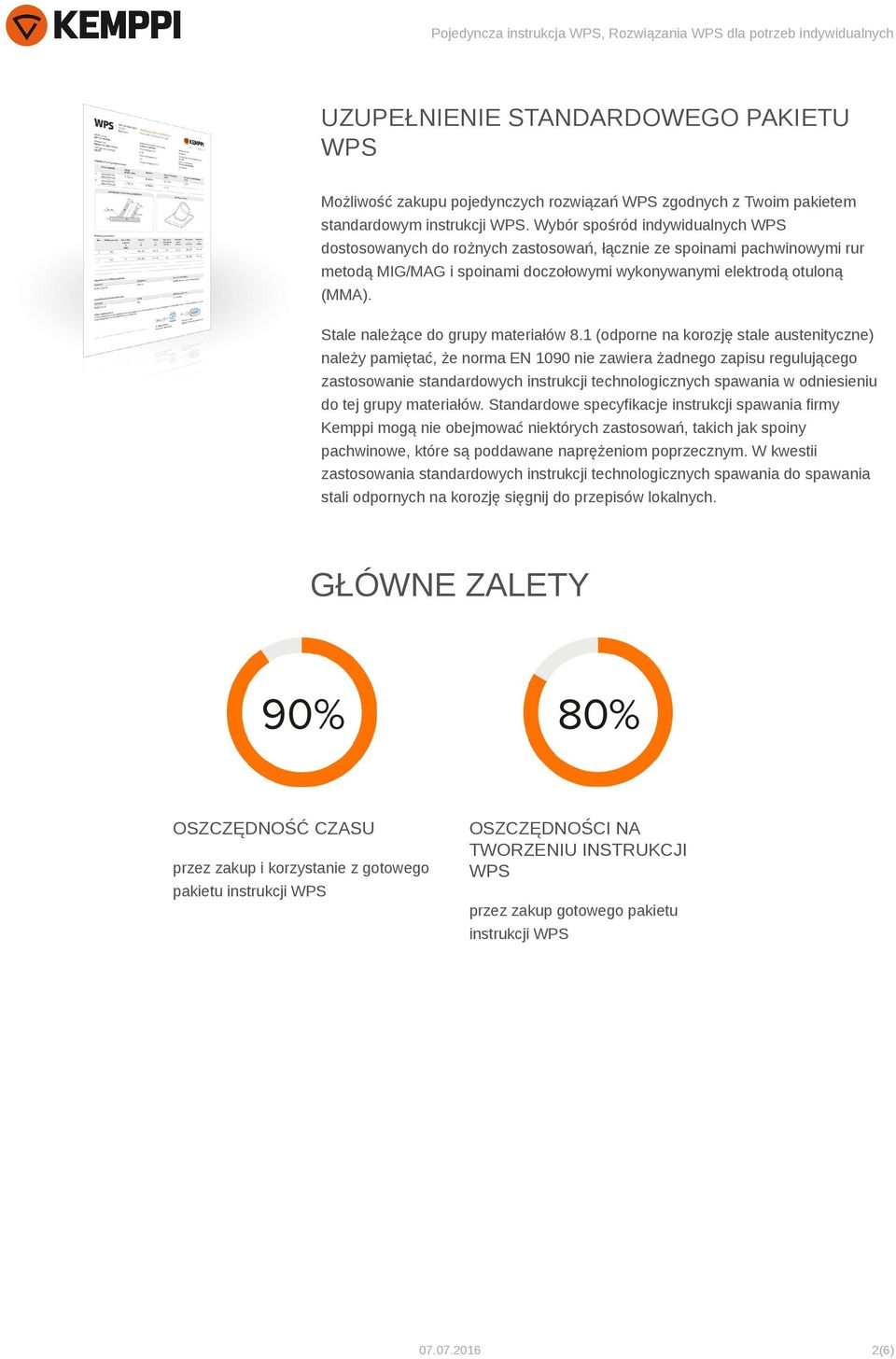 Stale należące do grupy materiałów 8.