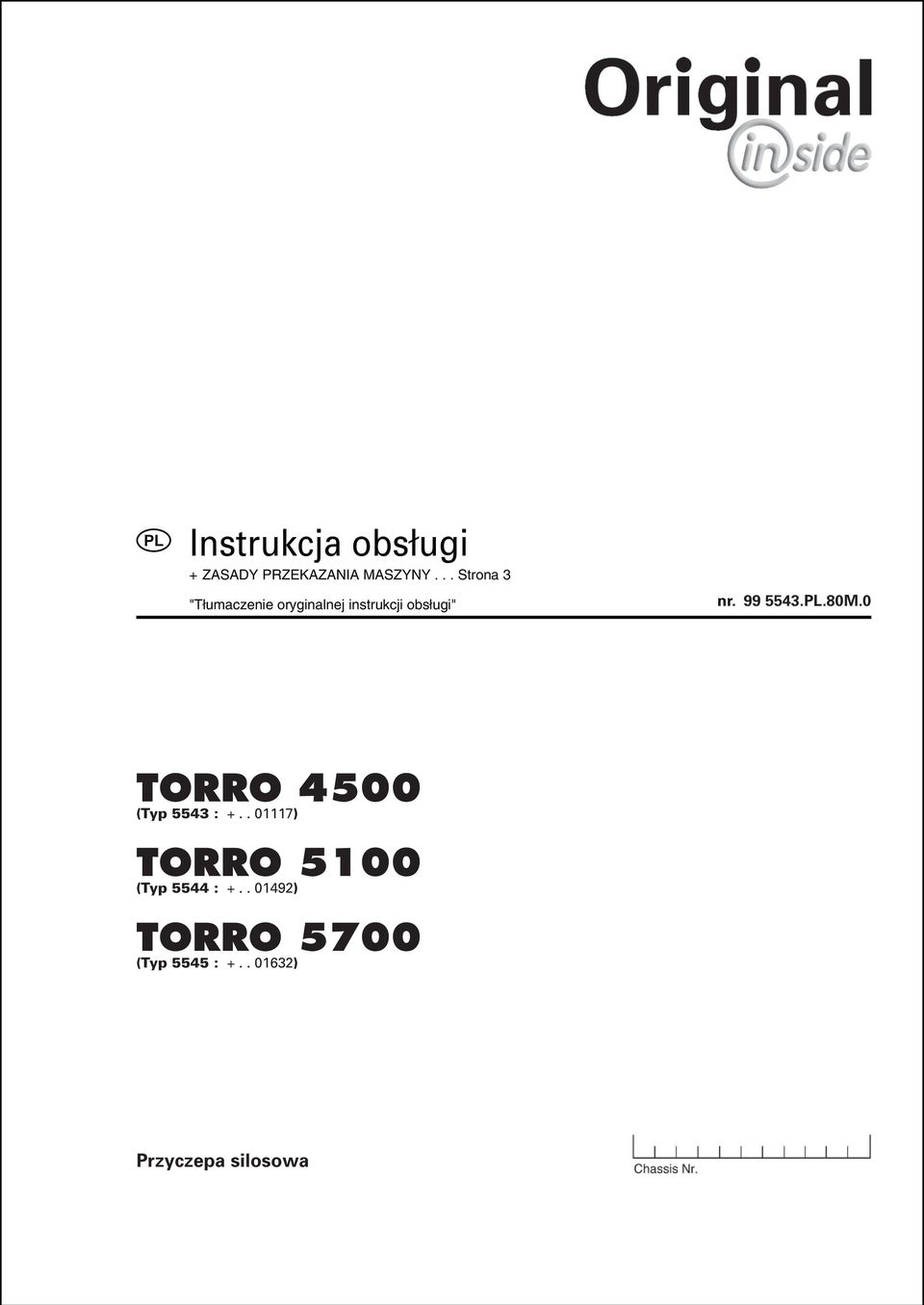 . 01117) TORRO 5100 (Typ 5544 : +.