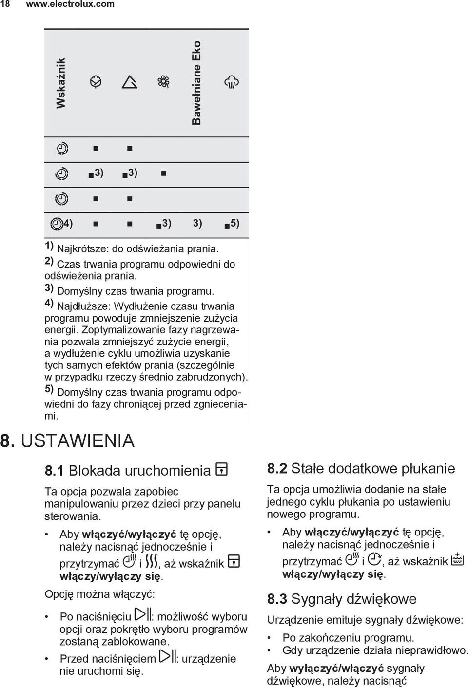 Zoptymalizowanie fazy nagrzewania pozwala zmniejszyć zużycie energii, a wydłużenie cyklu umożliwia uzyskanie tych samych efektów prania (szczególnie w przypadku rzeczy średnio zabrudzonych).