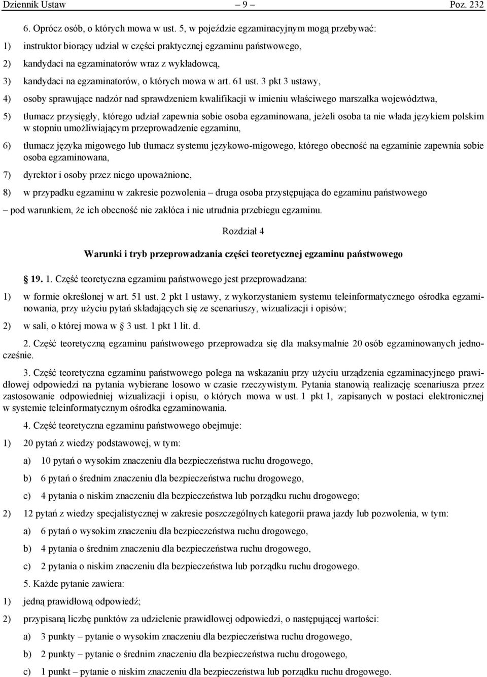 których mowa w art. 61 ust.
