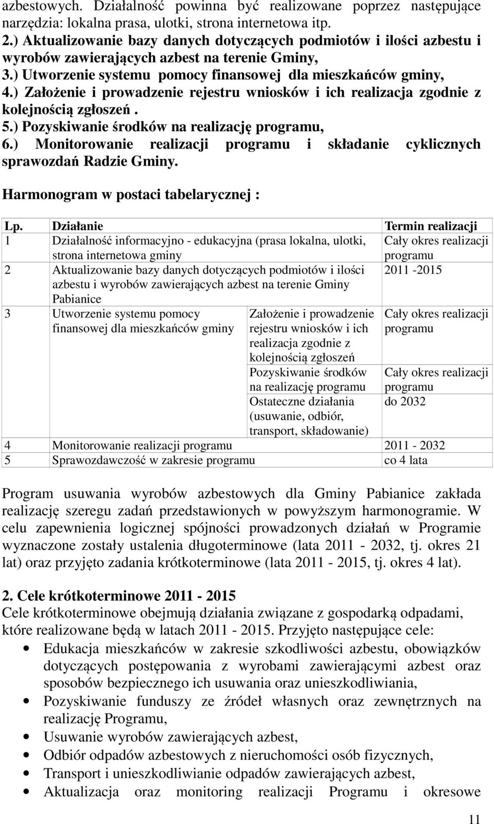 ) Założenie i prowadzenie rejestru wniosków i ich realizacja zgodnie z kolejnością zgłoszeń. 5.) Pozyskiwanie środków na realizację programu, 6.