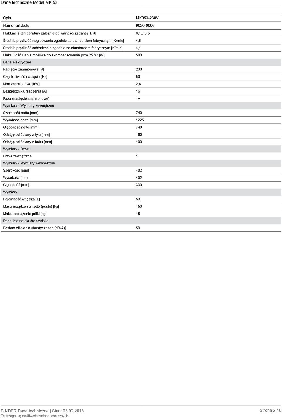 ilość ciepła możliwa do skompensowania przy 25 C [W] 500 Dane elektryczne Napięcie znamionowe [V] 230 Częstotliwość napięcia [Hz] 50 Moc znamionowa [kw] 2,6 Bezpiecznik urządzenia [A] 16 Faza