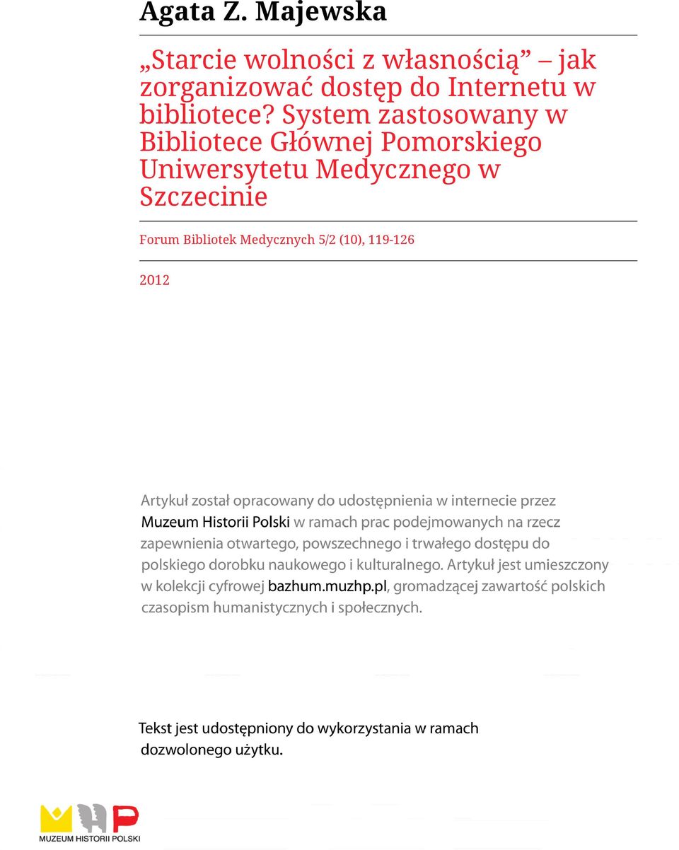 dostęp do Internetu w bibliotece?